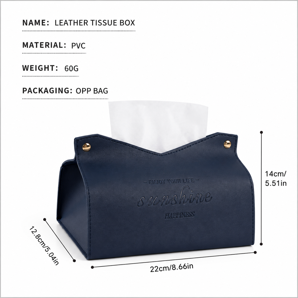 Leather Tissue Box Holder