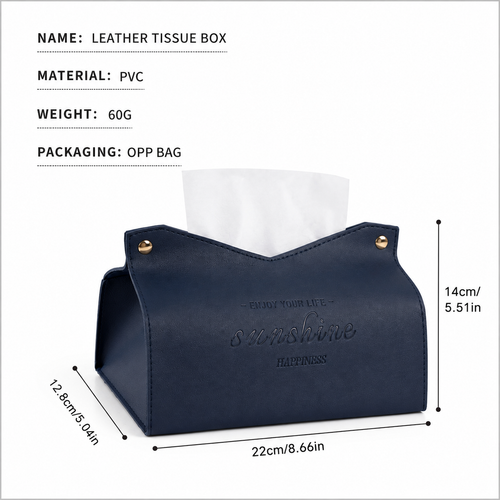 Leather Tissue Box Holder